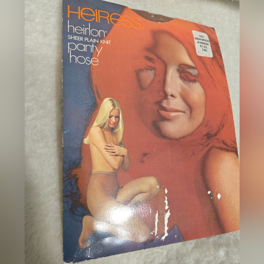 Heiress Heirlon High Noon Average Sheer Plain Knit Pantyhose NIP